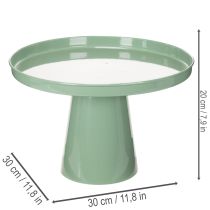Artikel Blumenschale aus Metall in Pokalform, 30 cm, Grün, für Tischdekoration