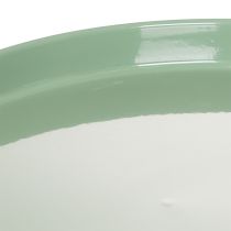 Artikel Blumenschale aus Metall in Pokalform, 30 cm, Grün, für Tischdekoration