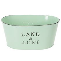 Artikel Blumenschale oval Mint Metall Vintage 27x18cm H12cm