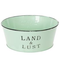 Artikel Blumenschale rund Metall Mint Ø25×10cm Innen- und Außendekoration