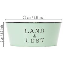 Artikel Blumenschale rund Metall Mint Ø25×10cm Innen- und Außendekoration