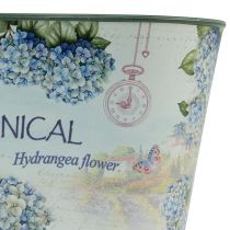 Artikel Blumenschale oval Hortensien Kunststoff Schale 21,5×12,5cm H11cm