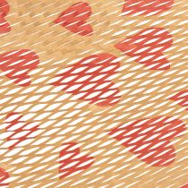 Artikel Recycling Geschenkpapier Wabenpapier 25m Herzendesign Rot-Naturbraun