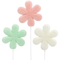 Artikel Blumenstecker Blüte Pastell Ø8,5cm 12 St