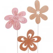 Gartenstecker Blume Blumenstecker Orange/Rosa/Weiß Ø9,5cm 15St
