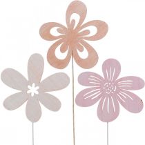 Gartenstecker Blume Blumenstecker Orange/Rosa/Weiß Ø9,5cm 15St