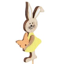 Artikel Blumenstecker Ostern Hasen Deko Holz Farbig 5x8cm 16 St