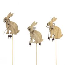 Artikel Blumenstecker Holz Osterhasen Hasen Deko 8cm x 6cm 12 St