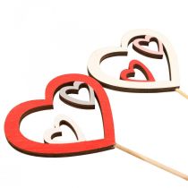 Artikel Blumenstecker Valentinstag Dekostecker Herz Rot 7cm 12 St