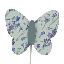 Artikel Blumenstecker Schmetterling Blume Dekostecker Holz 7cm 12 St