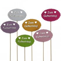 Blumenstecker Schriftzug, Strauß Deko Zum Geburtstag 9cm 18St