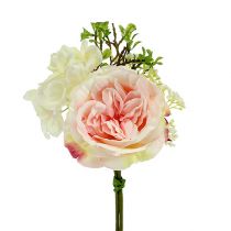 Blumenstrauß Mini Rosa-Creme 20cm