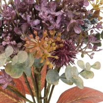 Blumenstrauß künstlich Distel Eukalyptus Strauß Blumendeko 36cm