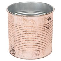 Artikel Blumentopf Metall Deko-Dose Ø15,5cm H15cm Lachs Rostoptik