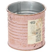 Artikel Blumentopf rund Metall Altrosa Ø8cm H7,5cm für Innenbereich