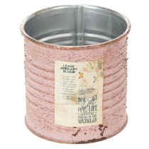 Artikel Blumentopf rund Metall Altrosa Ø8cm H7,5cm für Innenbereich