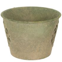 Artikel Blumentopf-Set Metall Grün Ø22-13,5cm 3 Stück Vintage-Look
