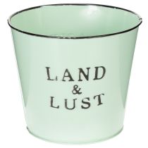Artikel Blumentopf Mint Metall Übertopf Landhaus Ø17cm H15,5cm
