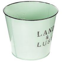Artikel Blumentopf Mint Metall Übertopf Landhaus Ø17cm H15,5cm