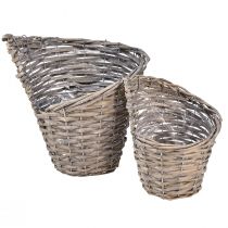 Artikel Blumentopf Pflanzkorb Weide Natur Ø12,5cm/20cm 2er-Set