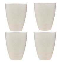 Artikel Orchideentopf Blumentopf Plastik Beige Meliert 13,5x13cm H16,5cm 4St