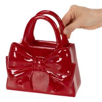 Artikel Deko Vase Handtaschenform Rot Polyresin 22cm