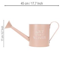 Artikel Blumentopf Gießkanne Zink Altrosa Ø16,5cm H17cm für Dekoration und Pflanzen