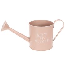 Artikel Blumentopf Gießkanne Zink Altrosa Ø16,5cm H17cm für Dekoration und Pflanzen
