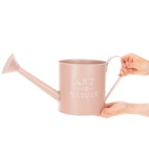 Artikel Blumentopf Gießkanne Zink Altrosa Ø16,5cm H17cm für Dekoration und Pflanzen