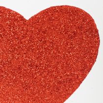 Artikel Blumentopf Metall Weiß Ø18cm H13,5cm mit rotem Glitzerherz