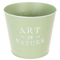 Artikel Blumentopf aus Zink Mintgrün Ø17,5cm H15cm Innenbereich