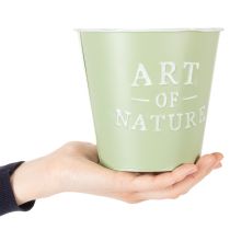 Artikel Blumentopf aus Zink Mintgrün Ø17,5cm H15cm Innenbereich