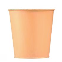 Artikel Blumentopf Metall Übertopf Pfirsich Ø10,5cm H10,5cm für Innen- und Außendekoration