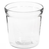 Artikel Blumenübertopf Glas Klar Konisch Ø12cm H12,5cm 2St