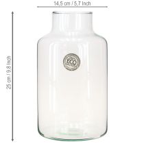 Artikel Blumenvase Glas Deko Vase mit Hals Klar Ø14,5cm H25cm