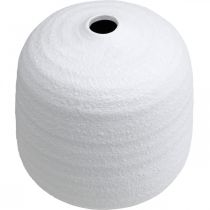 Artikel Keramik Blumenvase Weiß Ø19cm H18cm mit Struktur