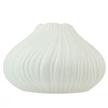 Artikel Blumenvase Keramik Zwiebelform Weiß Ø13cm H13,5cm 2St