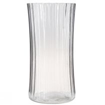 Artikel Blumenvasen aus Glas Vase Retro Klar Ø12cm H24cm 2St