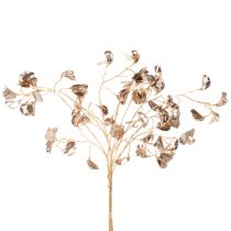 Artikel Bohnenblütenzweig aus Kunststoff Metallic Champagner 80cm 3er-Set