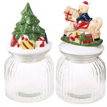Artikel Bonbonglas mit Deckel Weihnachten Bonboniere H20cm 2St