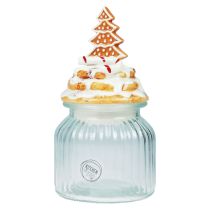 Bonboniere Glas Weihnachten, Keksglas Tanne Ø11cm H21cm