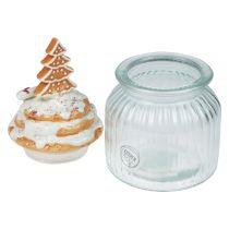 Bonboniere Glas Weihnachten, Keksglas Tanne Ø11cm H21cm