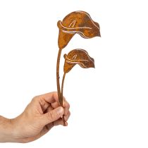 Artikel Gartenstecker Calla-Blüte Metall Rostoptik 25 cm 6 Stück