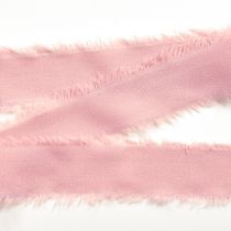 Artikel Chiffonband Rosa Stoffband Band mit Fransen 40mm 15m