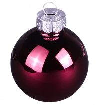 Artikel Christbaumkugeln Glas Baumkugeln Berry Mix Ø5cm 24 St Berry Rosa Beige creme glänzend