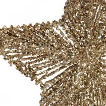 Artikel Stern-Anhänger aus Metall mit Garn Gold 15cm 8 Stück