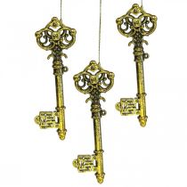 Christbaumschmuck Deko Schlüssel Golden H14,5cm 12St
