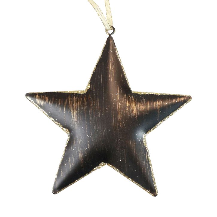 Artikel Christbaumschmuck Sterne aus Metall Ø15 cm Schwarz Gold 3 Stück