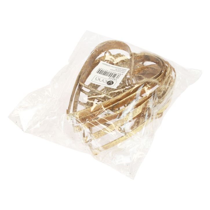 Artikel Christbaumschmuck Herz Metallherzen Deko Golden 12cm 6St