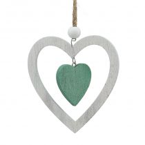 Artikel Christbaumschmuck Set Holz Grün Weiß 10cm 9-teilig